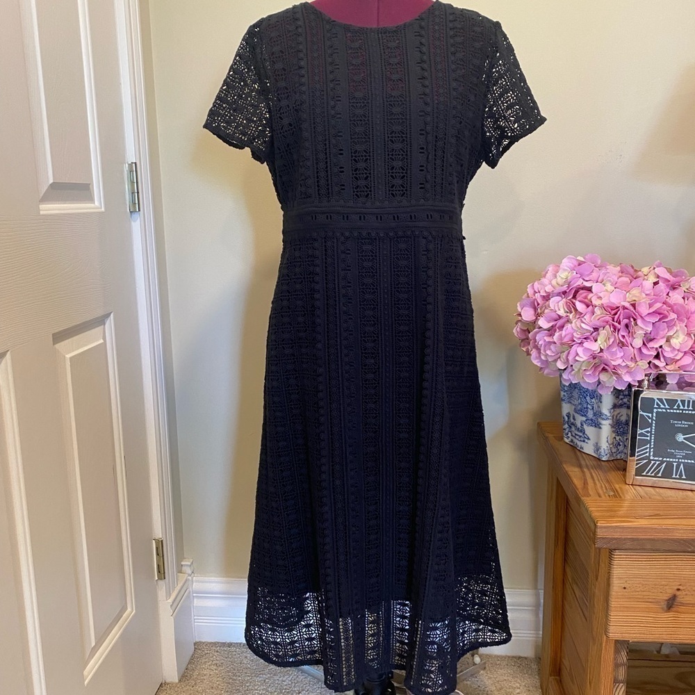 Comptoir des Cotonniers Lace Midi Dress - Picture 2 of 7
